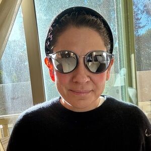 Saint Laurent Black Classic 57-002 frame with Silver Reflective Lenses